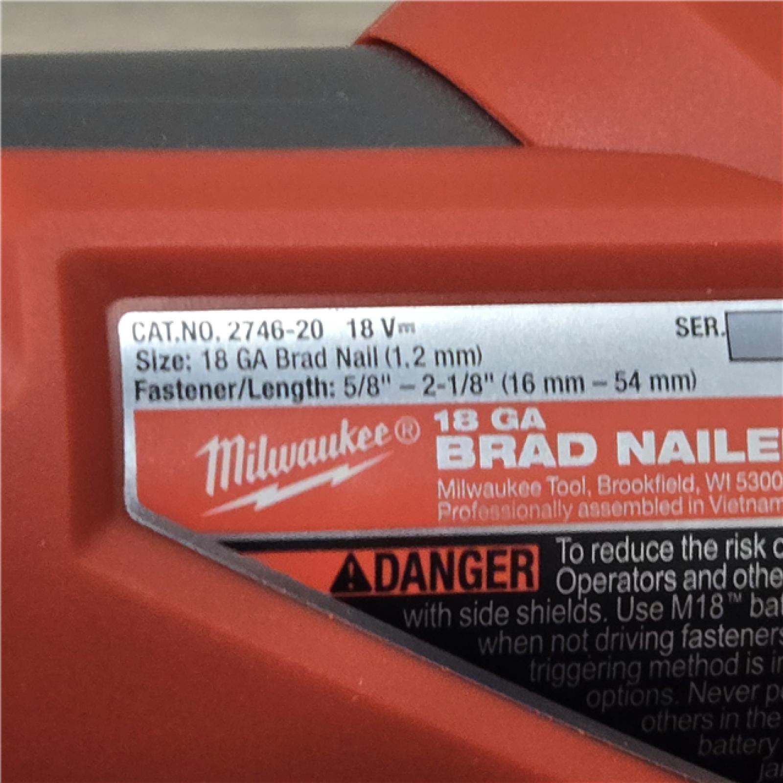AS-IS Milwaukee M18 Fuel 18V 18-Gauge Brad Nailer 2746-20 (Bare Tool)