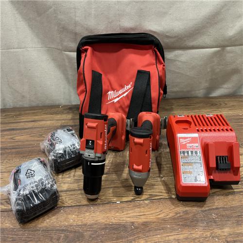 AS-IS M18 18V Lithium-Ion Brushless Cordless Compact Drill/Impact Combo Kit (2-Tool) W/(2) 2.0 Ah Batteries, Charger & Bag