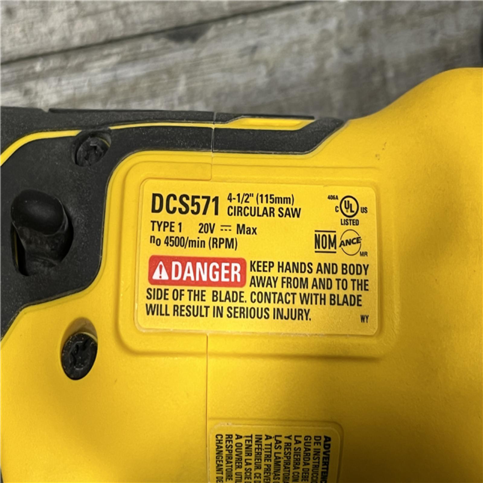 AS-IS DEWALT ATOMIC 20V MAX Cordless Brushless 4-1/2 in. Circular Saw (Tool Only)