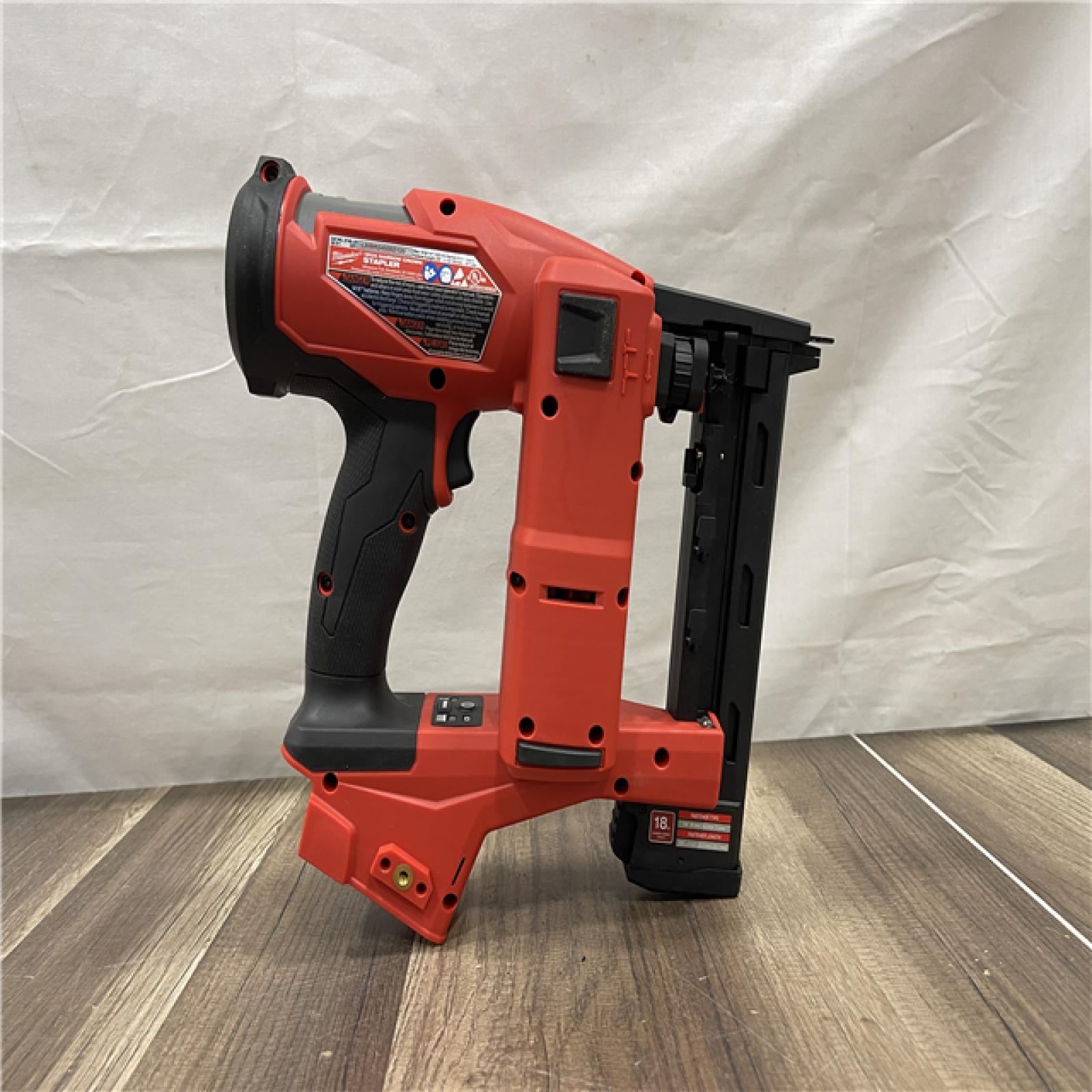 AS-IS Milwaukee FUEL 18-Volt Lithium-Ion Brushless Cordless 18-Gauge 1/4 in. Narrow Crown Stapler (Tool-Only)