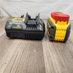 AS-IS - DEWALT FLEXVOLT 20V/60V MAX Lithium-Ion 6.0Ah Battery Pack with 6 Amp Output Charger