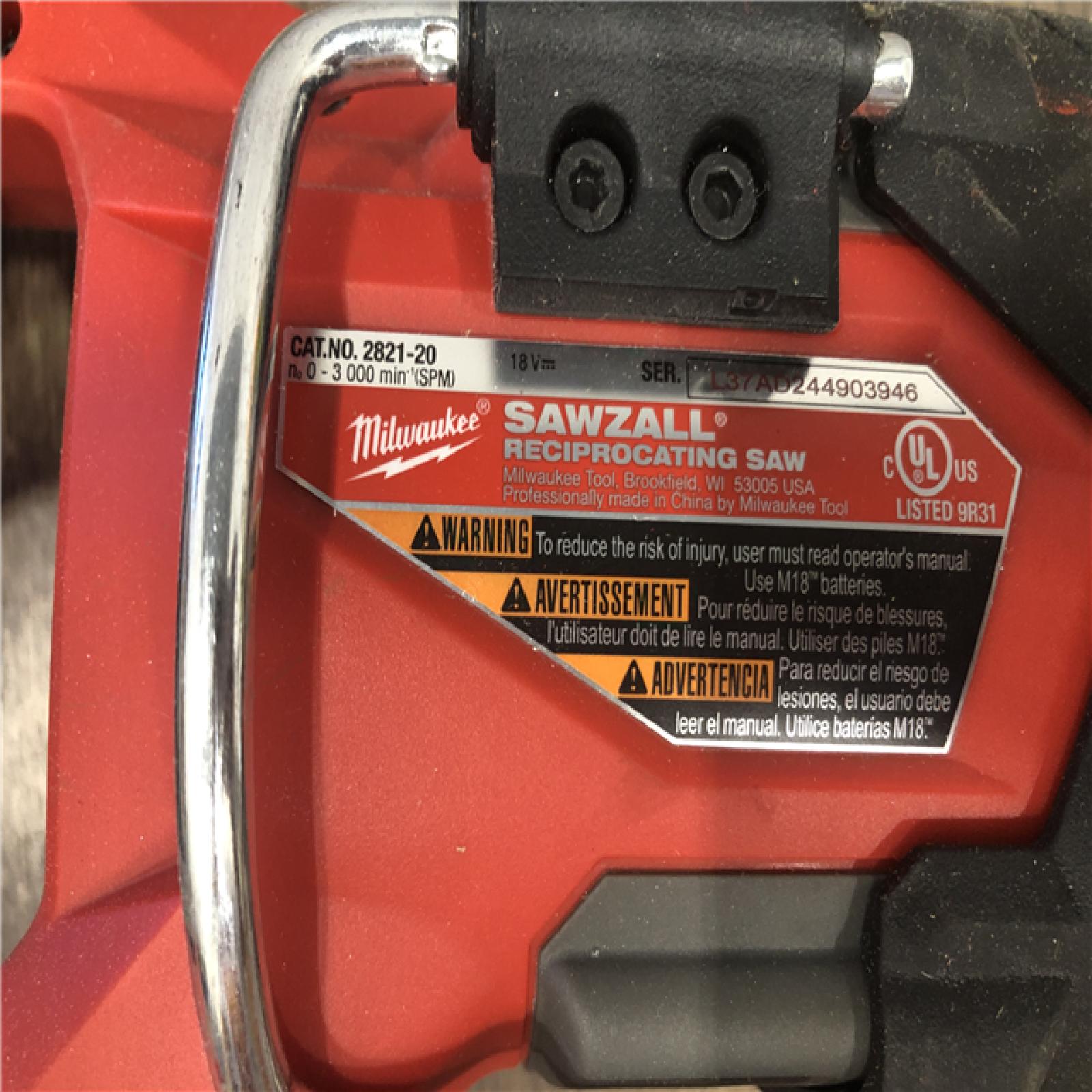 AS-IS Milwaukee FUEL GEN-2 18V Lithium-Ion Brushless Cordless SAWZALL Reciprocating Saw (Tool-Only)