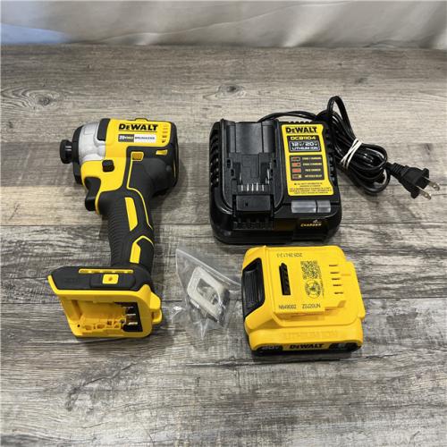AS-IS DEWALT 20V MAX Lithium-Ion Brushless Cordless 1/4 in. Impact Driver Kit