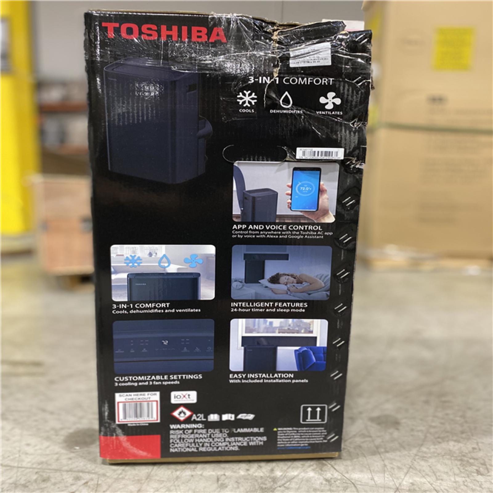 DALLAS LOCATION - Toshiba 10,000 BTU (13,500 BTU ASHRAE) 115-Volt Smart Wi-Fi Portable Air Conditioner for upto 450 sq. ft.