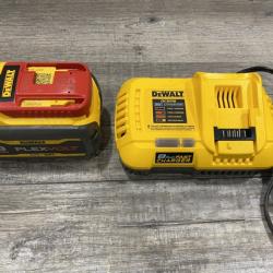 AS-IS DEWALT 20V/60V MAX FLEXVOLT Lithium-Ion 9.0Ah Battery and Charger Starter Kit