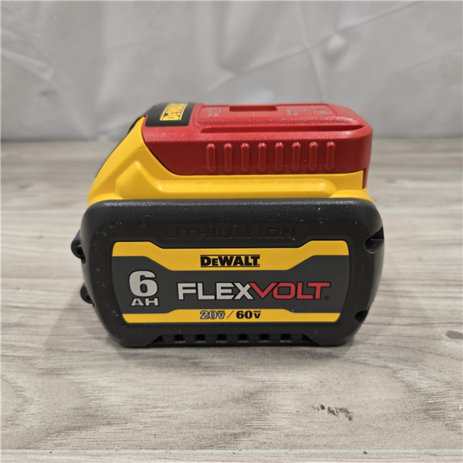 AS-IS DEWALT FLEXVOLT 20V/60V MAX Lithium-Ion 6.0Ah Battery Pack with 6 Amp Output Charger