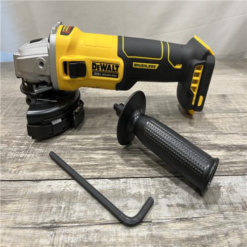 AS-IS DEWALT 20-Volt MAX Cordless Brushless 4-1/2 in. Angle Grinder with Slide Switch (Tool Only)