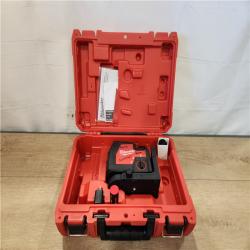 AS-IS- Milwaukee 100 ft. REDLITHIUM Lithium-Ion USB Green Rechargeable Cross Line Laser Level Kit