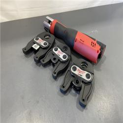 AS-IS - MILWAUKEE 12-Volt Lithium-Ion Force Logic Cordless Press Tool Kit (3 Jaws Included) with Two 1.5 Ah Battery and Hard Case