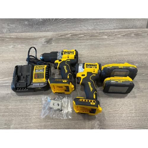 AS-IS DEWALT 20V XR Lithium-Ion Cordless 2-Tool Combo Kit