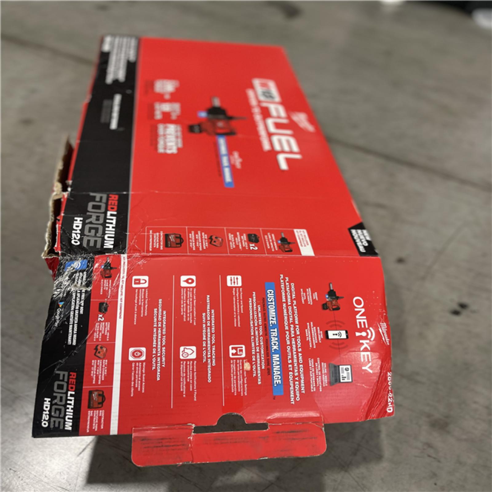 LIKE NEW! - Milwaukee M18 FUEL 18V Lithium-Ion Brushless Cordless 1 in. Impact Wrench Extended Reach D-Handle Kit w/Two 12.0 Ah Batteries