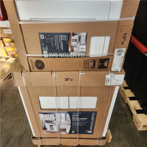 Phoenix NEW Hampton Bay Shaker Assembled Cabinet in Satin White Pallet (4-Cabinets)