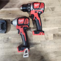 HOUSTON LOCATION - AS-IS Milwaukee M18 18V Cordless Brushed 2 Tool Drill/Driver and Impact Driver Kit