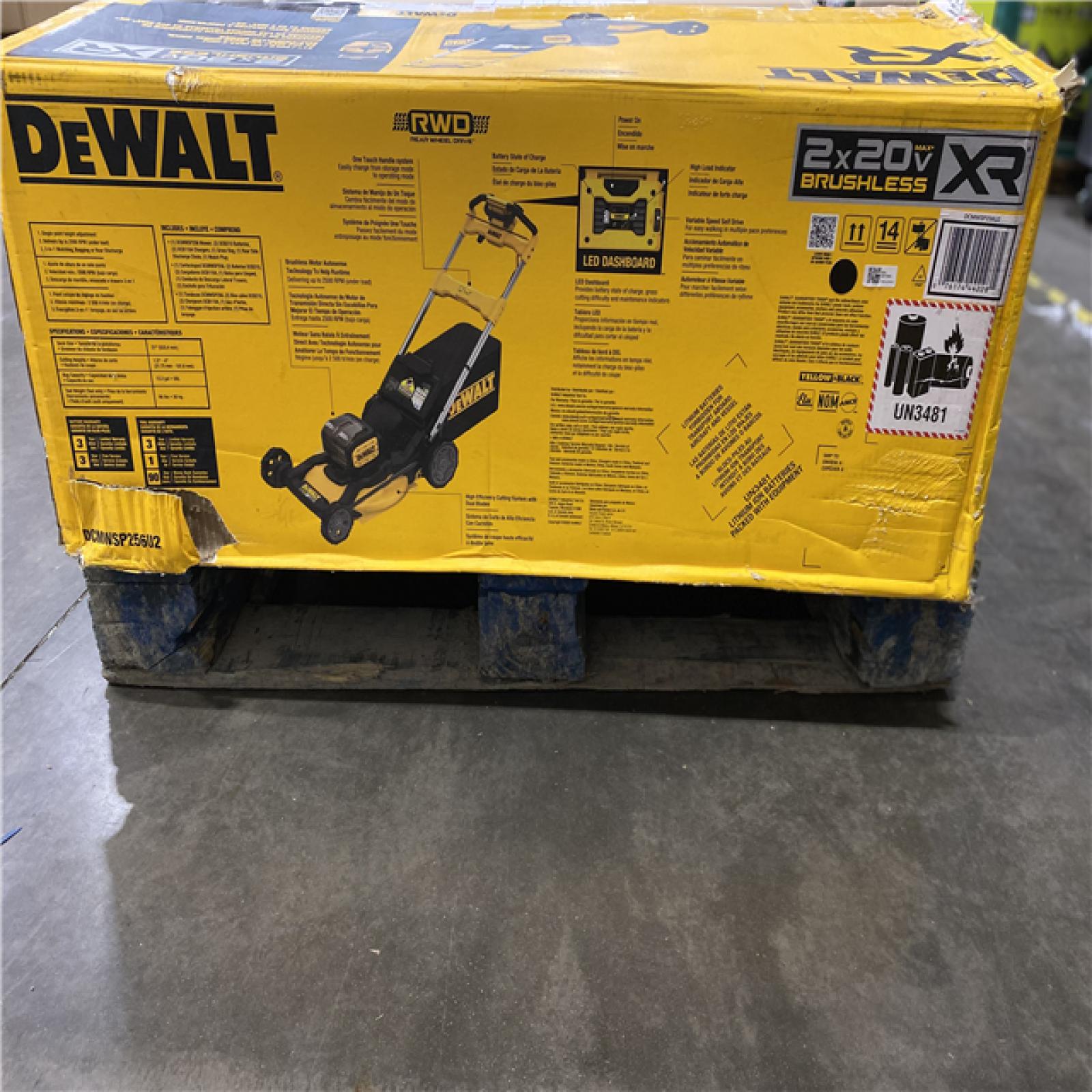 As-Is- DEWALT20V MAX 21 in. Brushless Cordless Battery Powered Self Propelled Lawn Mower Kit with (2) 10 Ah Batteries & Chargers