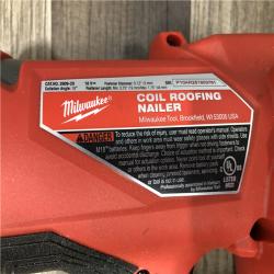 AS-IS Milwaukee FUEL 18-Volt Lithium-Ion Brushless Cordless Coil Roofing Nailer (Tool Only)