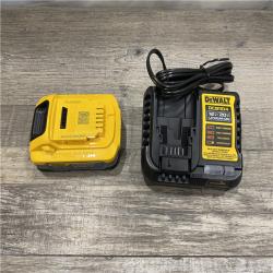 AS-IS DEWALT 20V MAX XR POWERSTACK Lithium-Ion Battery Starter Kit with 5.0Ah Battery and Charger