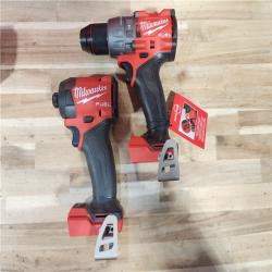 HOUSTON LOCATION - AS-IS Milwaukee FUEL 18V Lithium-Ion Brushless Cordless Hammer Drill and Impact Driver Combo Kit