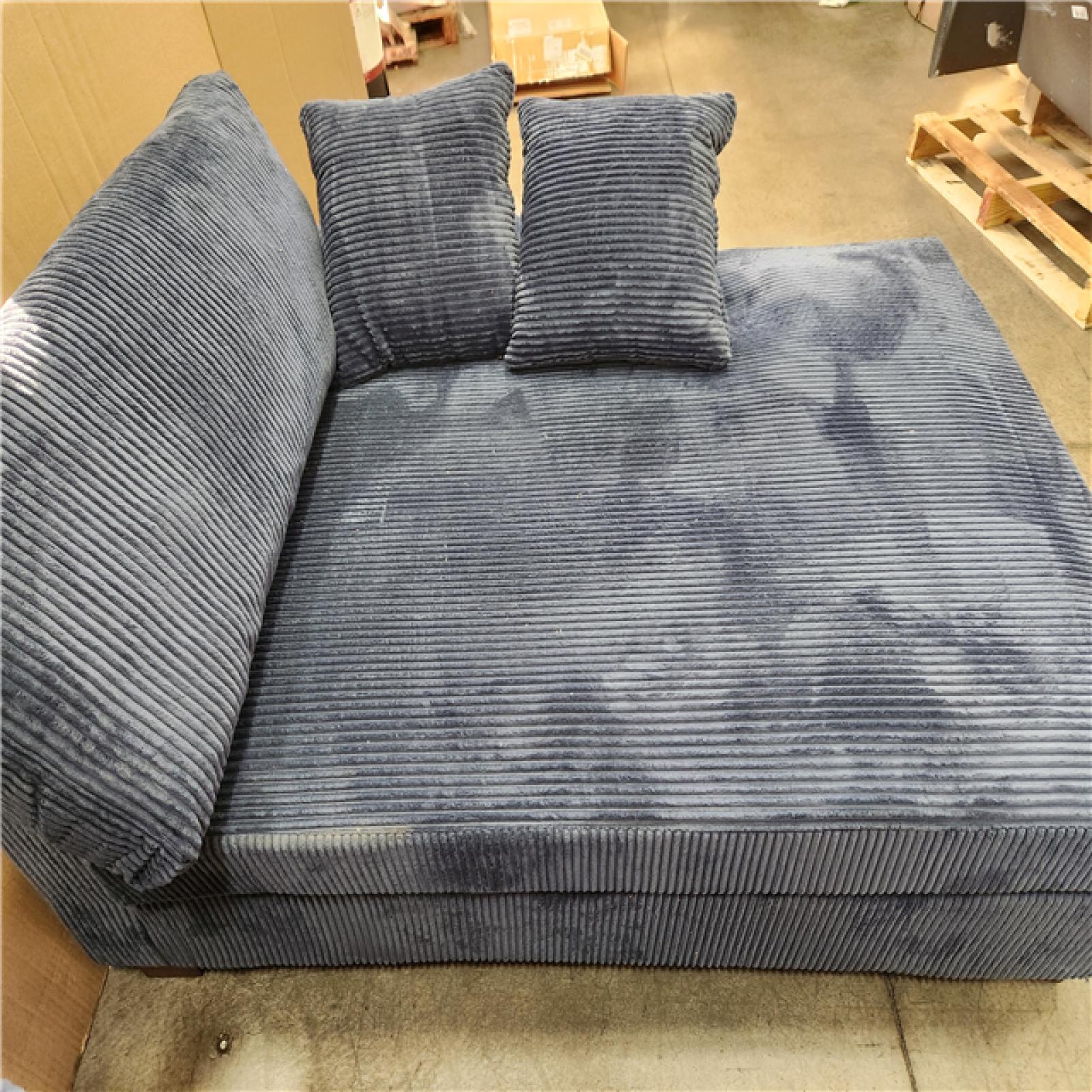 Phoenix AS-IS Dreamsidea 3- Piece L-Shaped Sectional Sofa (Blue)