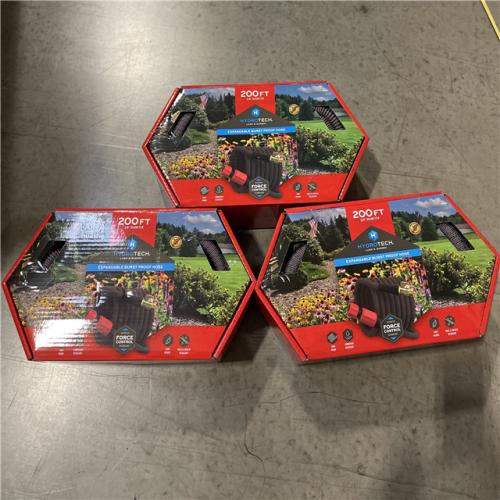 DALLAS LOCATION - NEW! HYDROTECH 5/8 In Diameter X 200 Ft Length Heavy Duty Expandable Garden Hose -(3 UNITS)