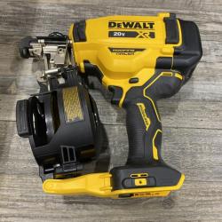AS-IS DEWALT 20V MAX Lithium-Ion 15-Degree Electric Cordless Roofing Nailer Kit