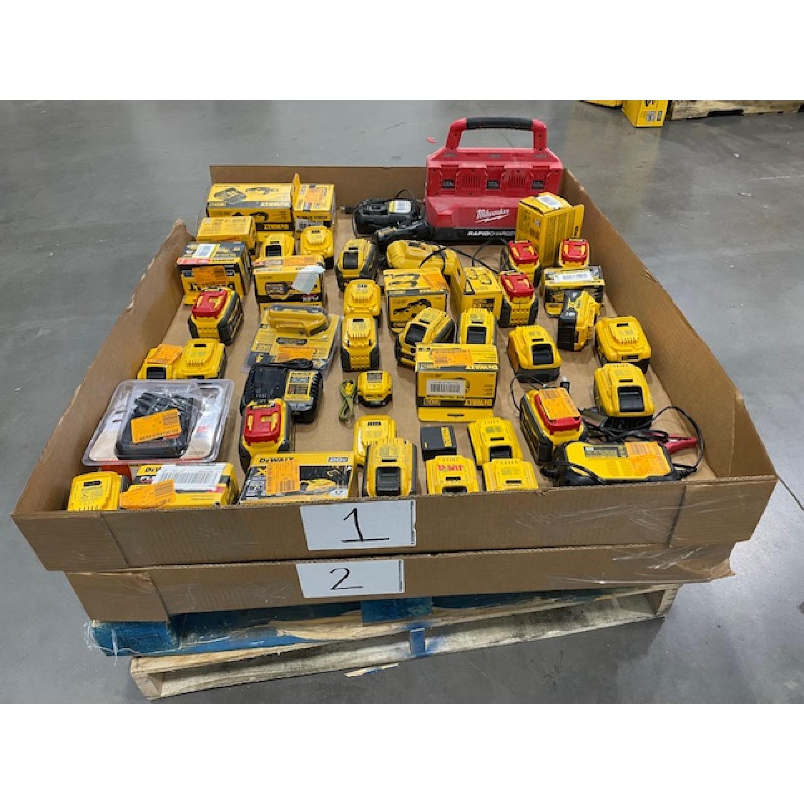 DALLAS LOCATION - AS-IS BATTERY AND CHARGERS PALLET