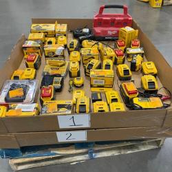 DALLAS LOCATION - AS-IS BATTERY AND CHARGERS PALLET