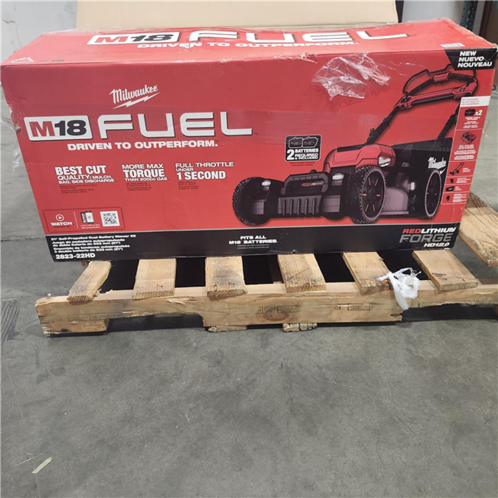 As-Is- M18 FUEL Brushless Cordless 21 in. Walk Behind Dual Battery Self-Propelled Mower W/(2) 12.0Ah Battery and Rapid Charger