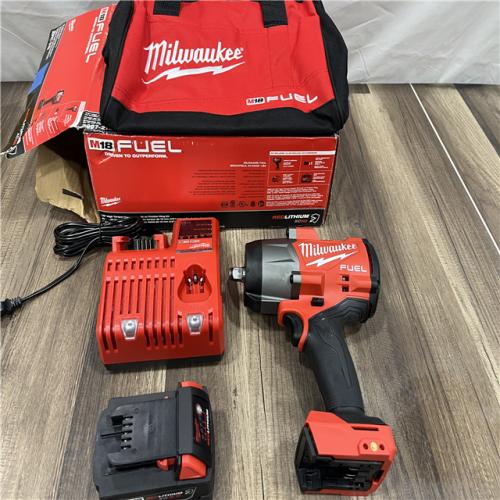 AS-IS Milwaukee M18 1/2 in. Cordless Brushless High Torque Impact Wrench Kit (Battery & Charger)