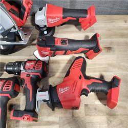 HOUSTON LOCATION - AS-IS MILWAUKEE 8 TOOL COMBO KIT W/ (2) BATTERY & CHARGER
