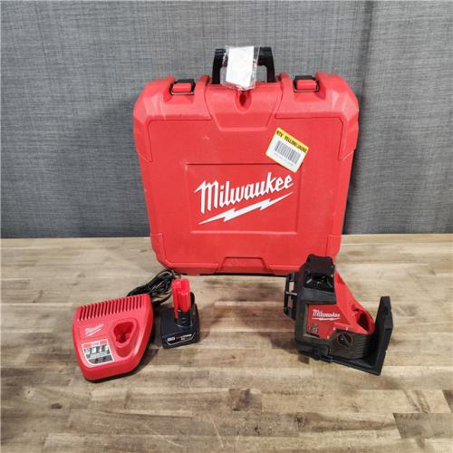 HOUSTON - LOCATION - AS-IS Milwaukee-3632-21 M12 Green Beam Laser 360° 3-Plane Kit