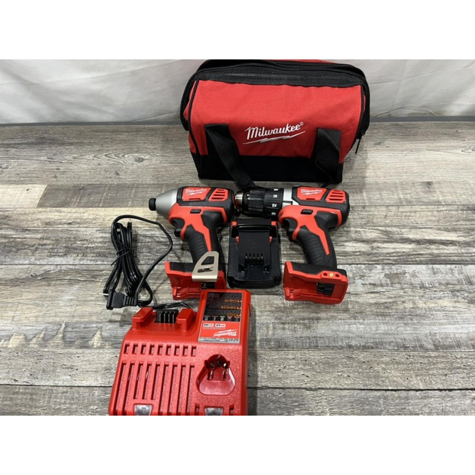 AS-IS Milwaukee 18V Lithium-Ion Cordless Drill Driver/Impact Driver Combo Kit