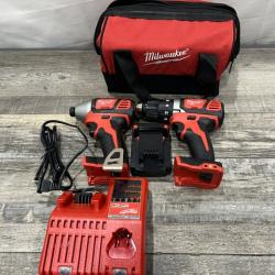 AS-IS Milwaukee 18V Lithium-Ion Cordless Drill Driver/Impact Driver Combo Kit