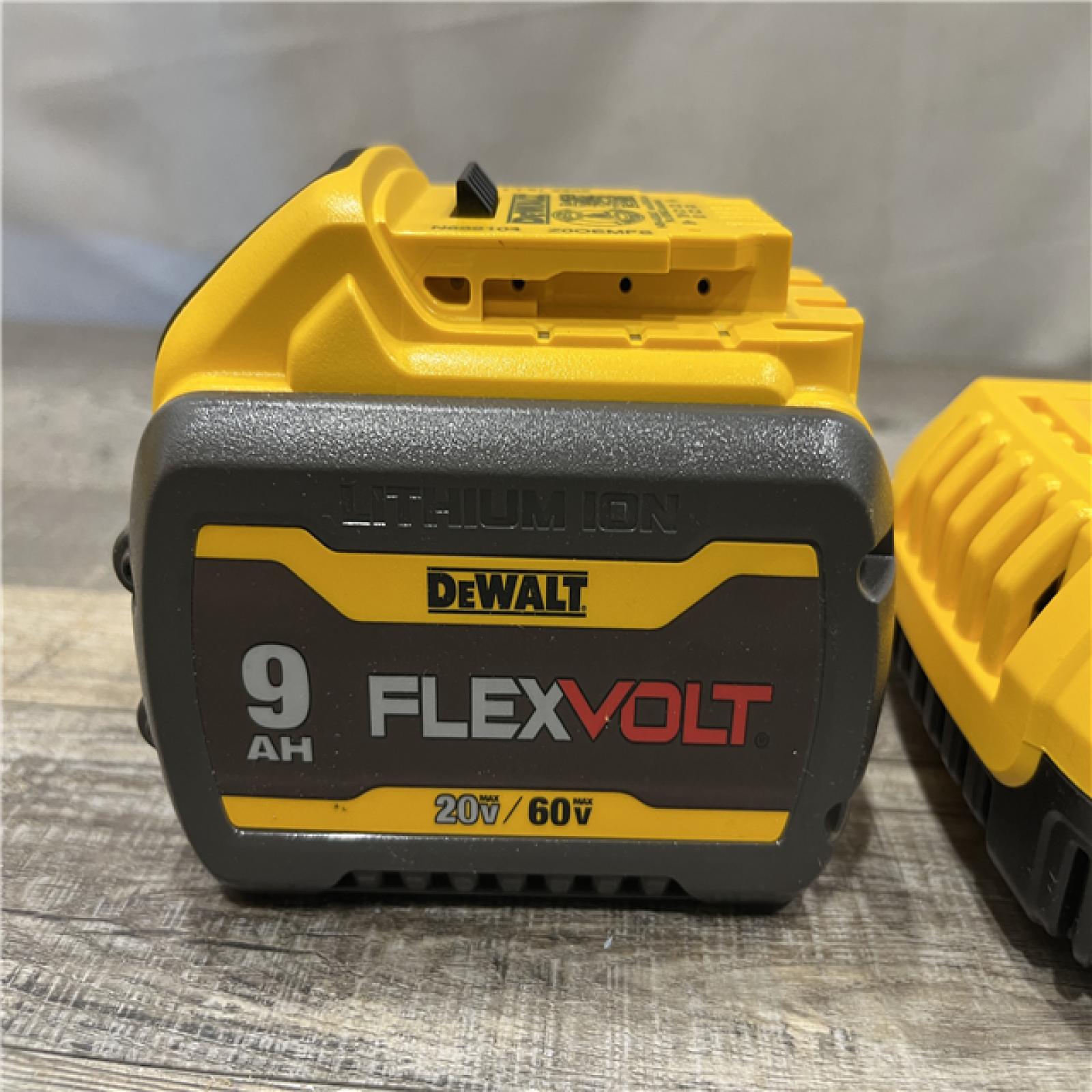 AS-IS DEWALT 20V/60V MAX FLEXVOLT Lithium-Ion 9.0Ah Battery and Charger Starter Kit