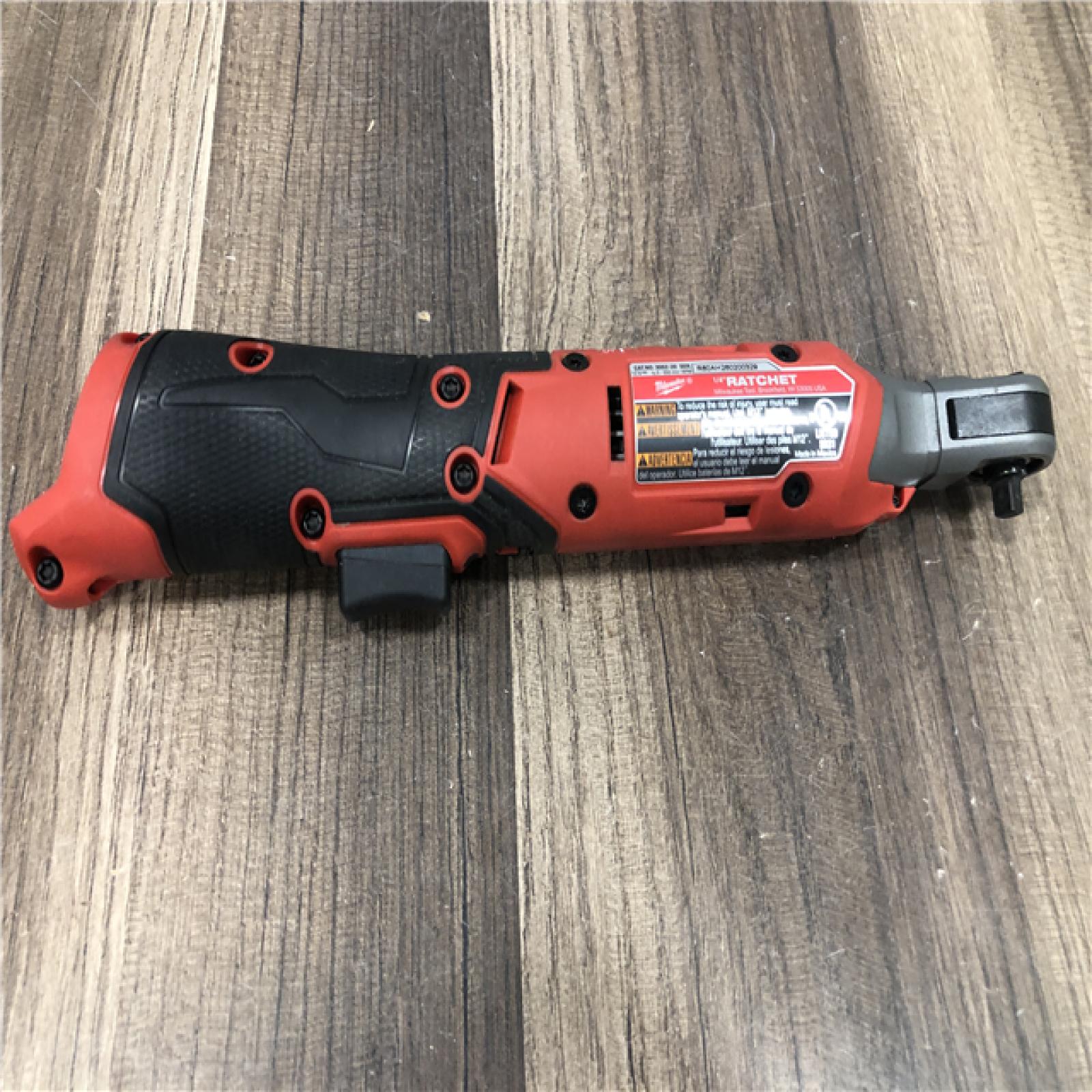 AS-IS Milwaukee FUEL 12V Lithium-Ion Compact 1/4 in. Cordless Ratchet (Tool-Only)
