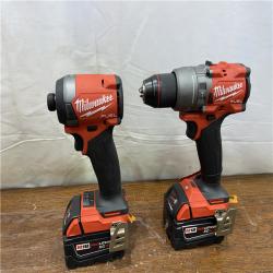 AS-IS MILWAUKEE M18 FUEL 18V Lithium-Ion Brushless Cordless Hammer Drill and Impact Driver Combo Kit (2-Tool) with 2 Batteries