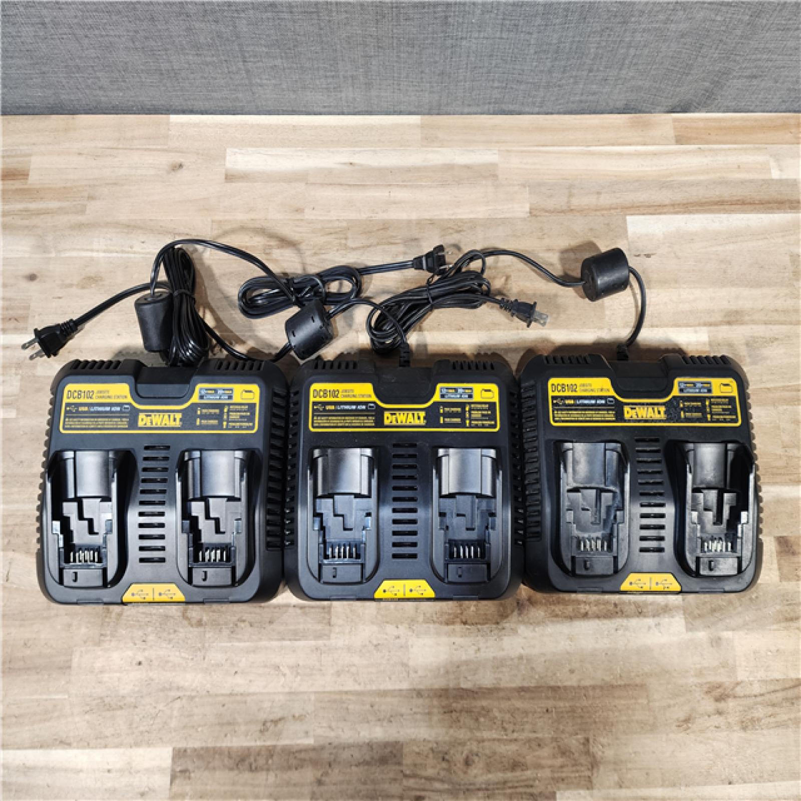 HOUSTON LOCATION - AS-IS DEWALT BATTERY CHARGER PACK QTY - 3
