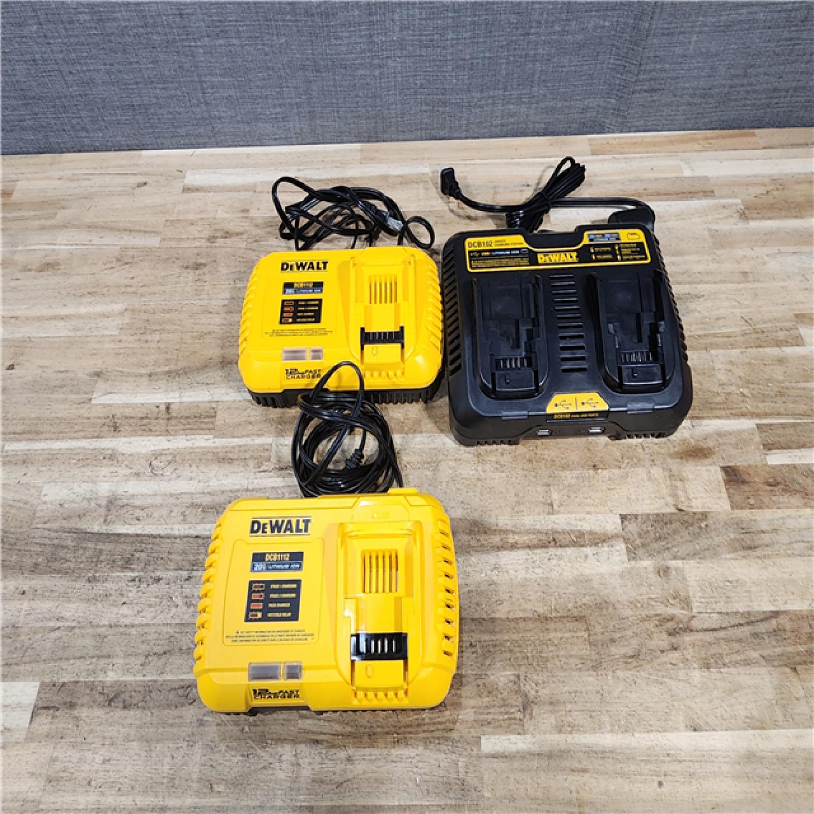 HOUSTON LOCATION - AS - IS DEWALT BATTERY CHARGER PACK QTY - 3