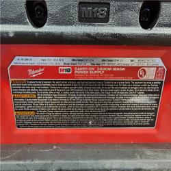 HOUSTON LOCATION - AS-IS Milwaukee M18 Cordless 3600-Watt/1800-Watt Battery Powered Power Supply (Tool Only)