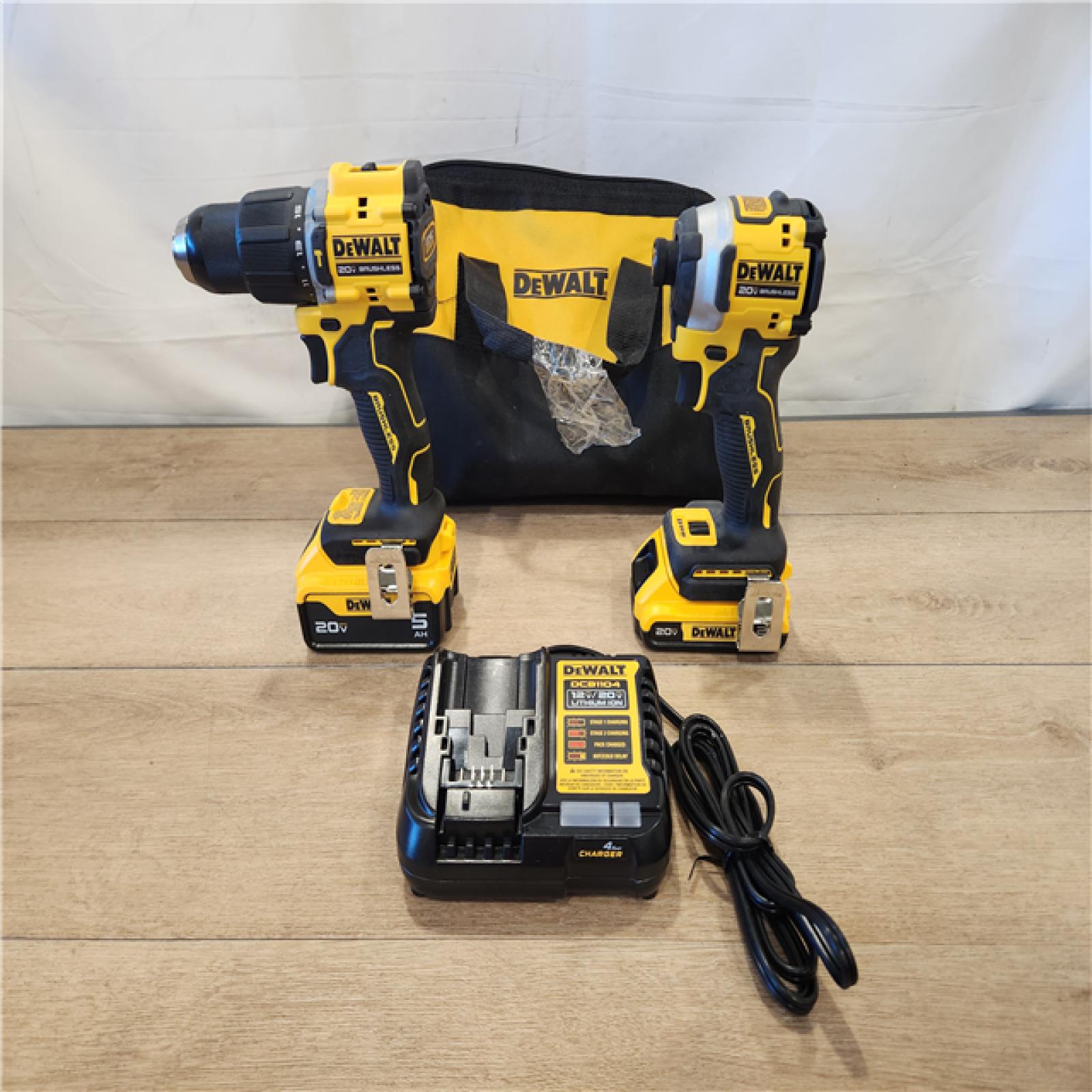 AS-IS- DeWalt 2-Tool Combo Kit W/ (2) BATTERY & CHARGER