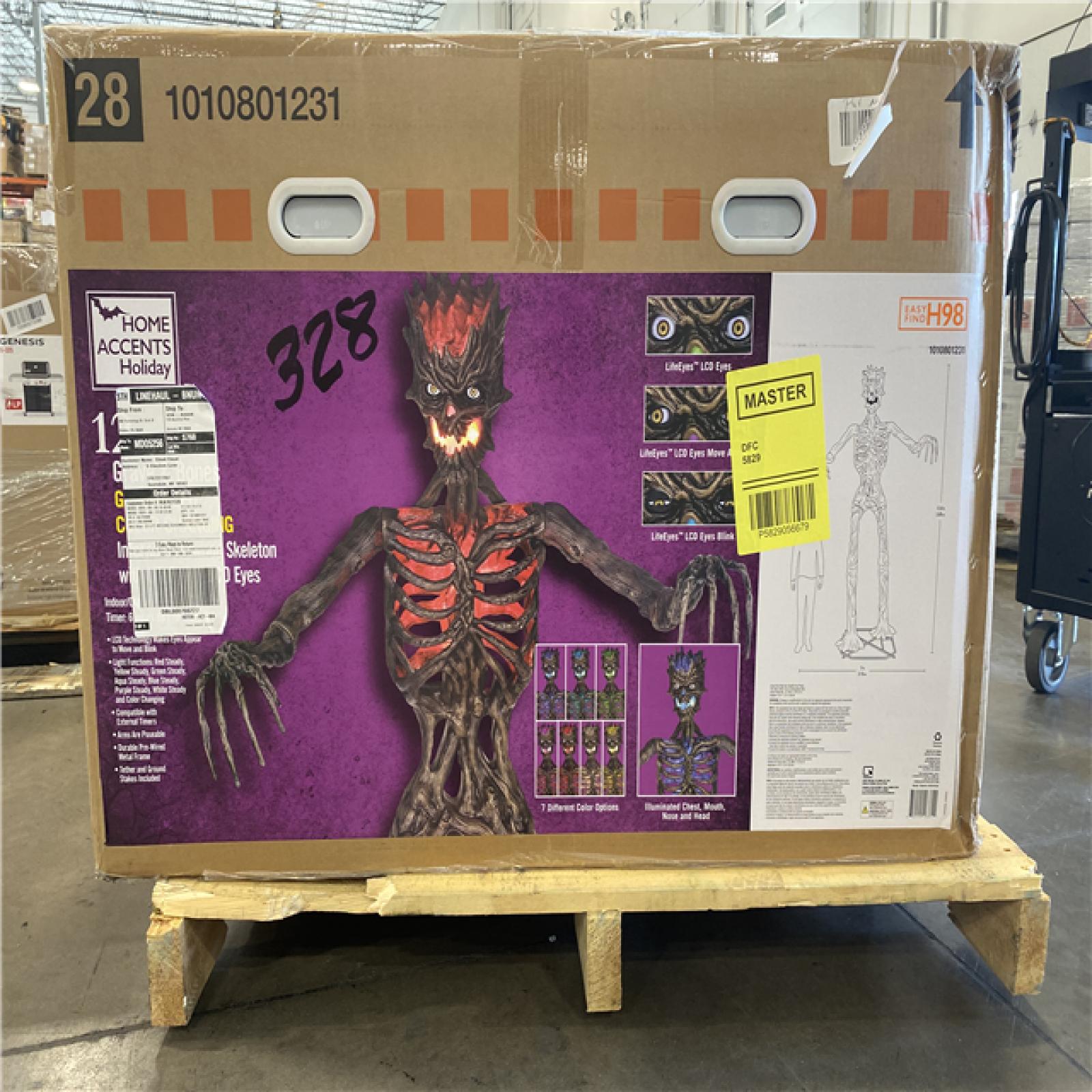 DALLAS LOCATION - Home Accents Holiday 12.5 ft. Giant-Sized Inferno Deadwood Skeleton