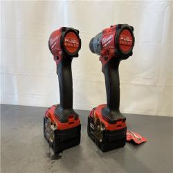 AS-IS - MILWAUKEE FUEL 18V Lithium-Ion Brushless Cordless Hammer Drill and Impact Driver Combo Kit
