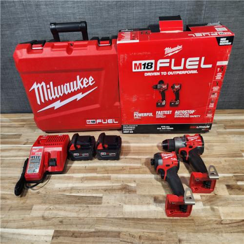 HOUSTON LOCATION - AS-IS Milwaukee  FUEL 18V Lithium-Ion Brushless Cordless Hammer Drill and Impact Driver Combo Kit