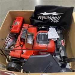 Dallas Location - As-Is 	Milwaukee M18 FUEL Brushless Cordless 21 in Dual Battery  Mower Kit