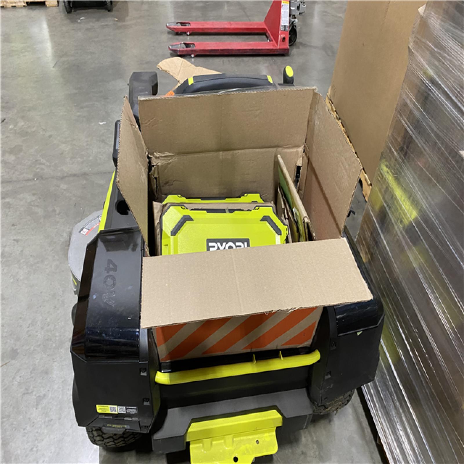 Dallas Location - As-Is RYOBI 80V HP Brushless 54 in. Battery Electric Cordless Zero Turn Riding Mower (3) 80V Batteries (4) 40V Batteries and Charger