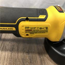 AS-IS DEWALT 20V MAX XR Cordless Brushless 4.5 in. Slide Switch Small Angle Grinder with Kickback Brake (Tool Only)