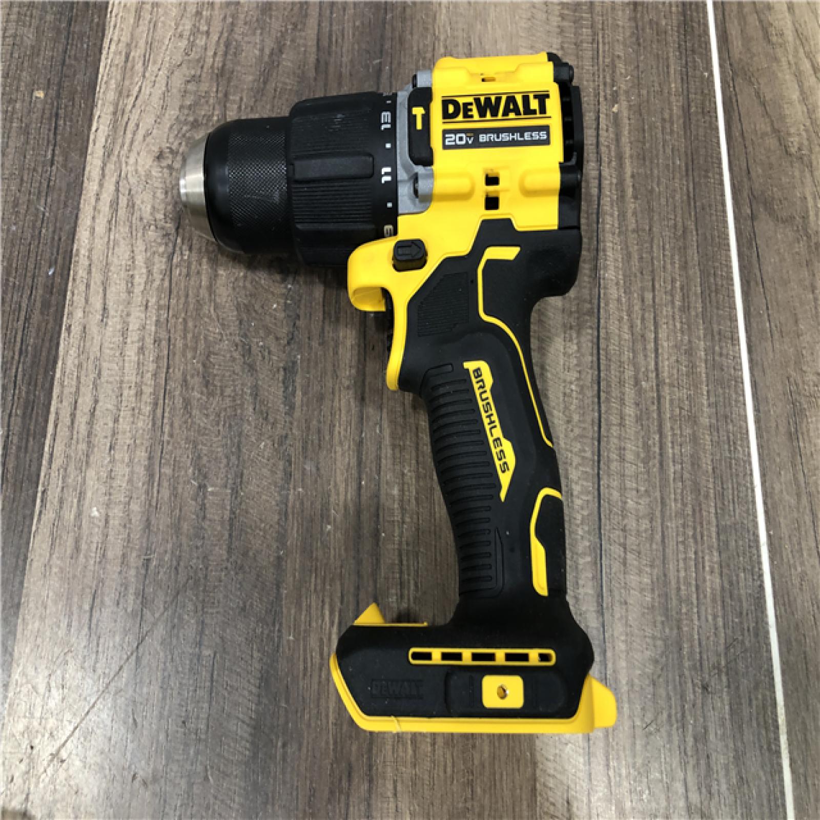 AS-IS DEWALT ATOMIC 20-Volt MAX Brushless Cordless 1/2 in. Hammer Drill (Tool-Only)