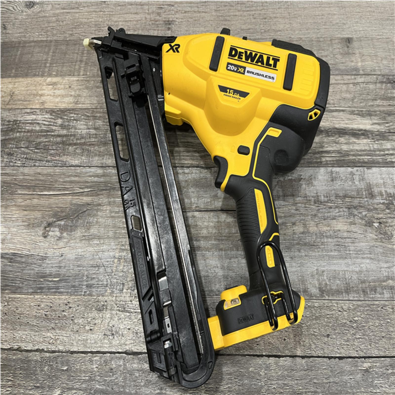 AS-IS DEWALT Cordless 20V MAX XR Angled Finish Nailer (Tool Only)