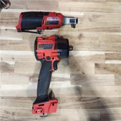 HOUSTON LOCATION - AS-IS Milwaukee FUEL 18V Cordless Mid Torque 1/2 in. Impact Wrench w/ M12 FUEL 3/8 in. Ratchet & Battery/Charger Combo Kit