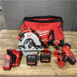 Houston Location AS-IS Milwaukee M18 Cordless Brushless 4 Tool Combo Kit