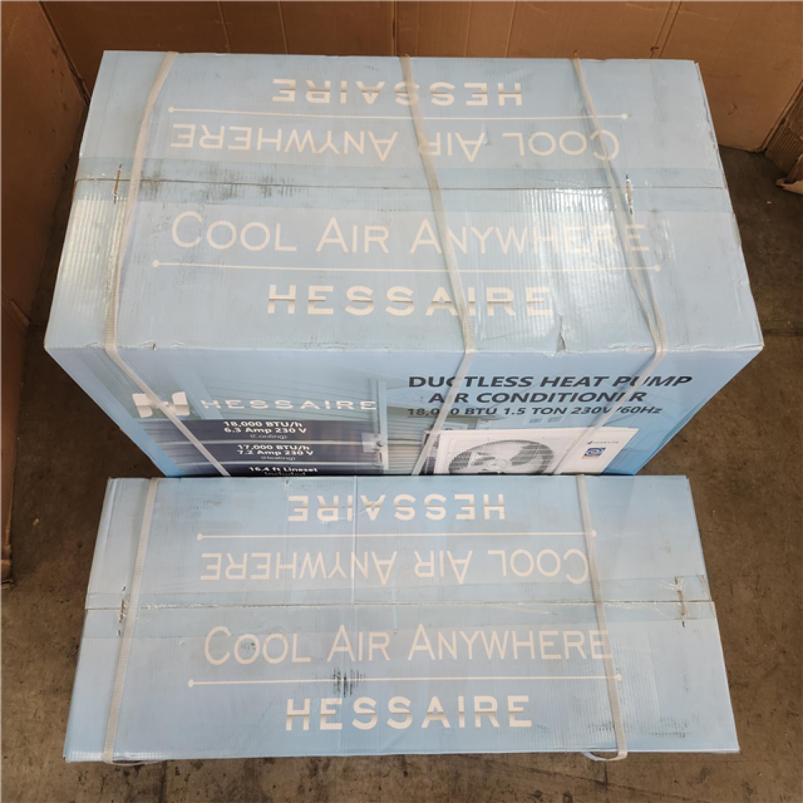 Phoenix NEW Hessaire DIY 21 SEER2 18 000 BTU WiFi 1.5-Ton Ductless Mini Split Air Conditioner  Heat Pump  Variable Speed Inverter-208V/230V (SEALED)